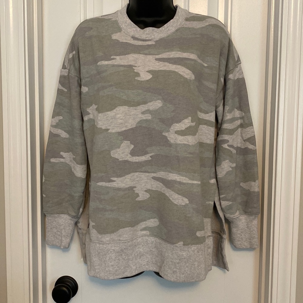 AERIE Crewneck Camo Sweatshirt